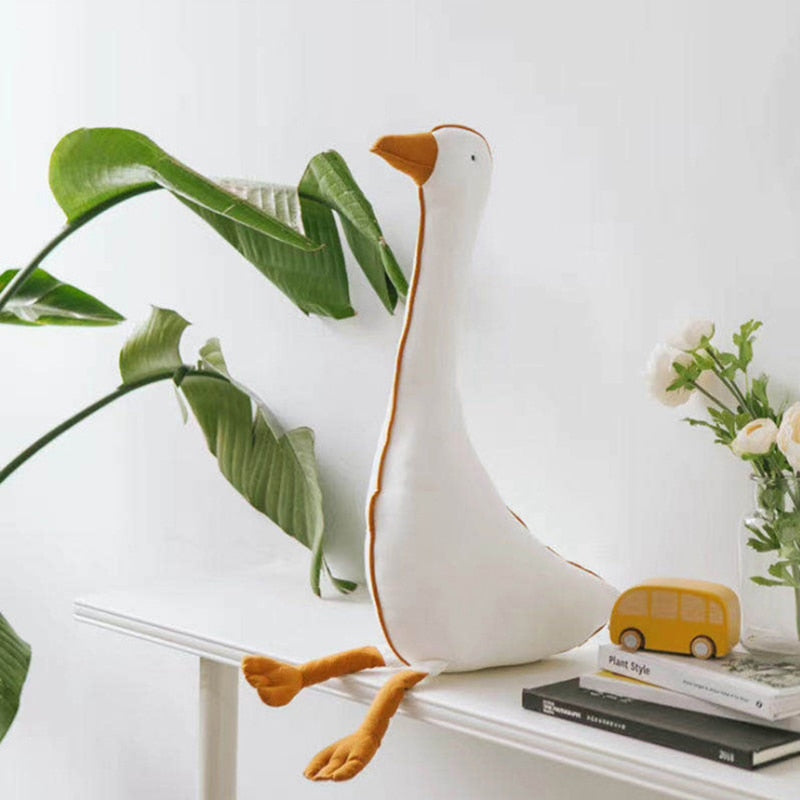 INS Stuffed White Goose、Rooster、Giraffe Toy For Baby Kid Animal Baby Accompanying Doll Comfort Toy Children Gift Room Decoration - Provence Home Living Store