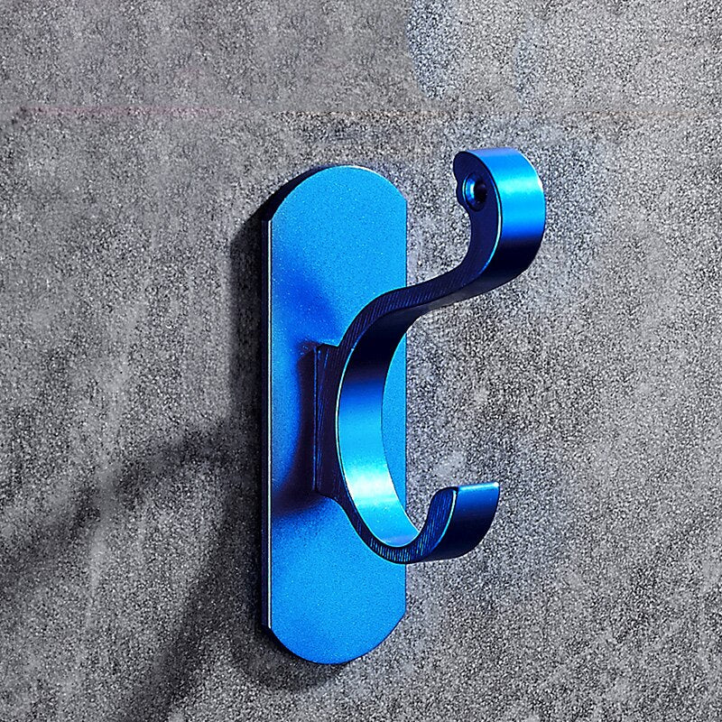 Punch Free Colorful Hooks Clothes Hanger Space Aluminum Rustproof Towel Hook Coat Hanger Key Rack Bathroom Accessories - Provence Home Living Store