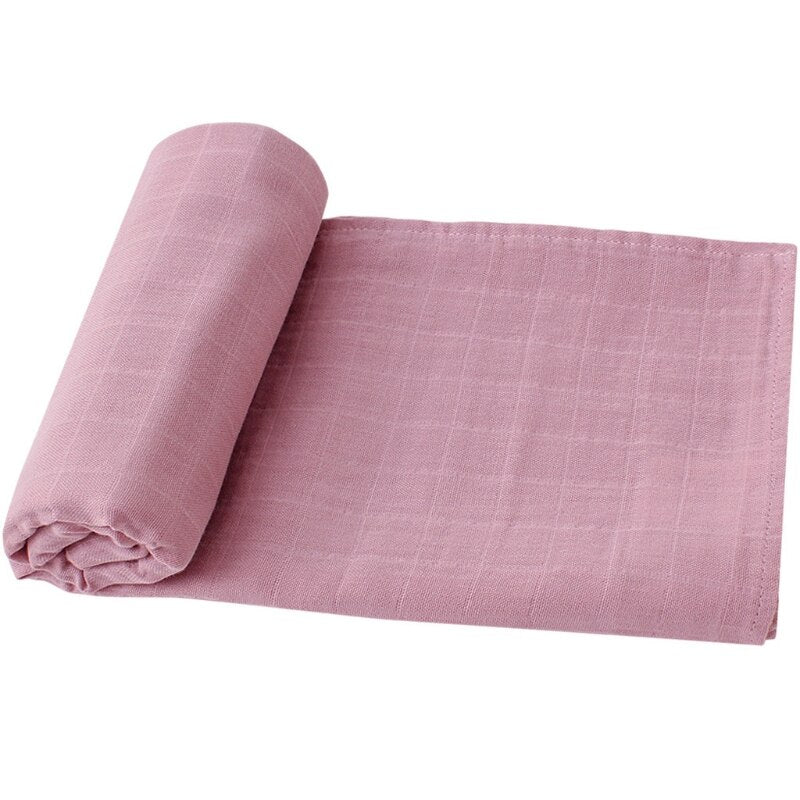 120x120cm Organic Cotton Baby Muslin Blanket 2 Layers Gauze Newborn Swaddle Wrap Infant Stroller Sleepsack Cover Baby Bedding - Provence Home Living Store