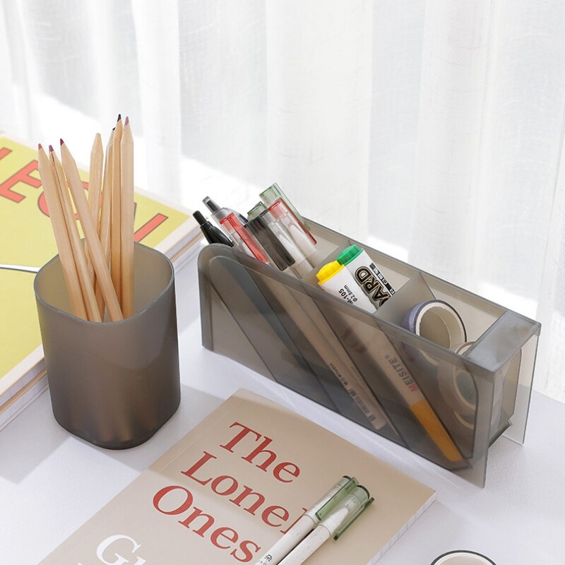 Desk Pencil Holder Pens Storage Organizer Brush Stand School Supplies Kawaii Home Office Stationery Makeup Brush Storage Box - Provence Home Living Store