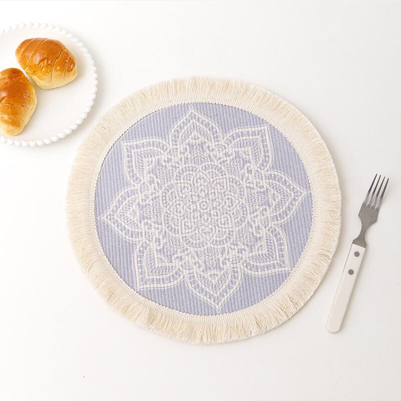 Bohemian Mandala Cotton Rope Woven Placemats Macrame Tassels Table Mats Insulation Pads Coffee Cup Coaster Farmhouse Decor Props - Provence Home Living Store