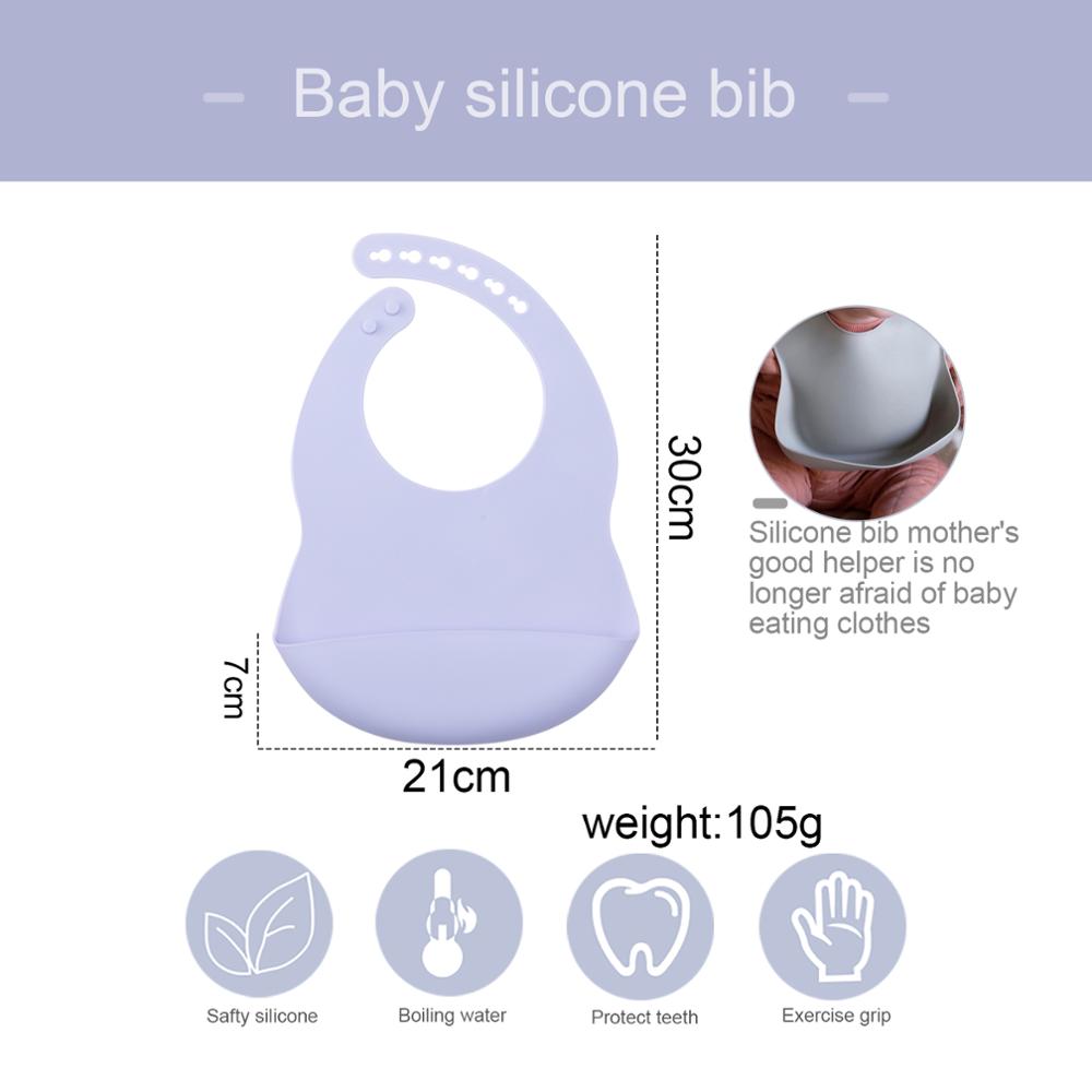 Baby Bibs Waterproof Silicone Feeding Baby Saliva Towel Newborn Solid Color Aprons Baby Bibs Adjustable Different styles Of Bibs - Provence Home Living Store