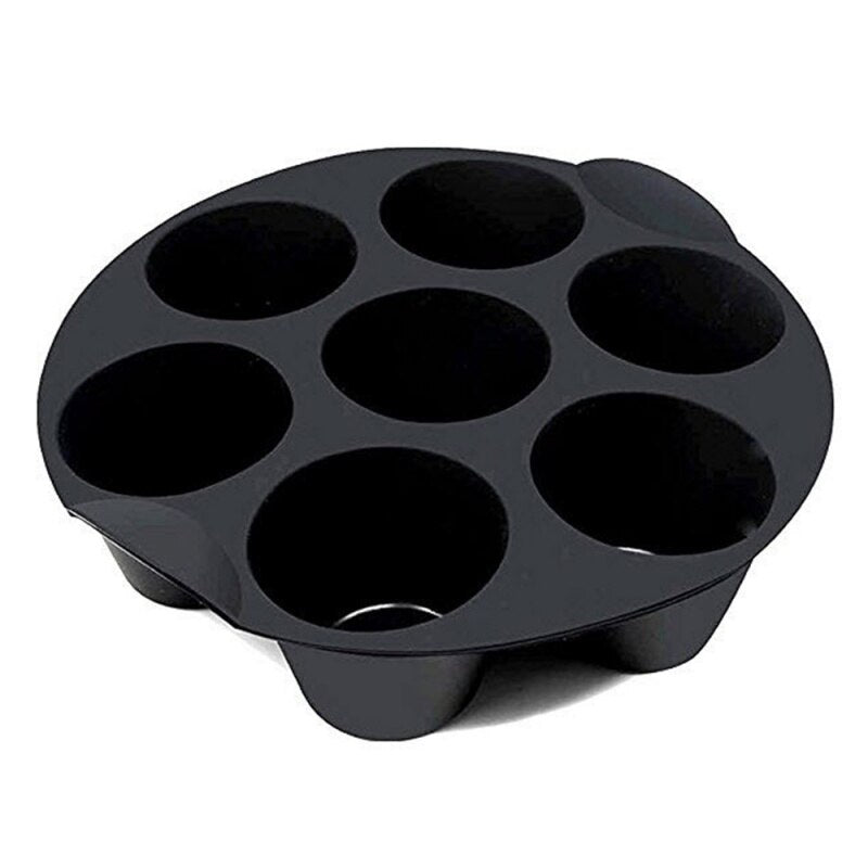 Air Fryer Silicone Cupcake Mold Non-Stick Muffin Cake Mould Baking Pan Tray Kitchen Bakeware For 3.5-5.8L Air Fryer Accessories - Provence Home Living Store