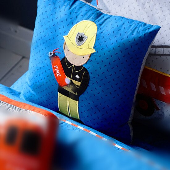 Fashion Fire truck design cushion quality Embroidery children car cushions cotton boy backrest pillow stereo stuffed bed pillows - Provence Home Living Store