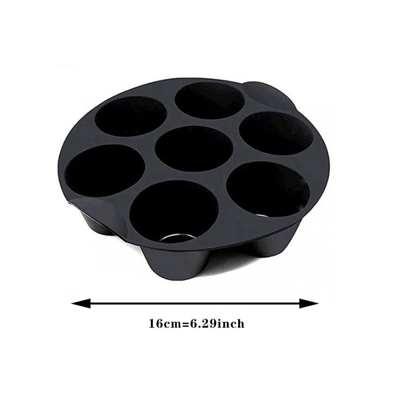 Air Fryer Silicone Cupcake Mold Non-Stick Muffin Cake Mould Baking Pan Tray Kitchen Bakeware For 3.5-5.8L Air Fryer Accessories - Provence Home Living Store