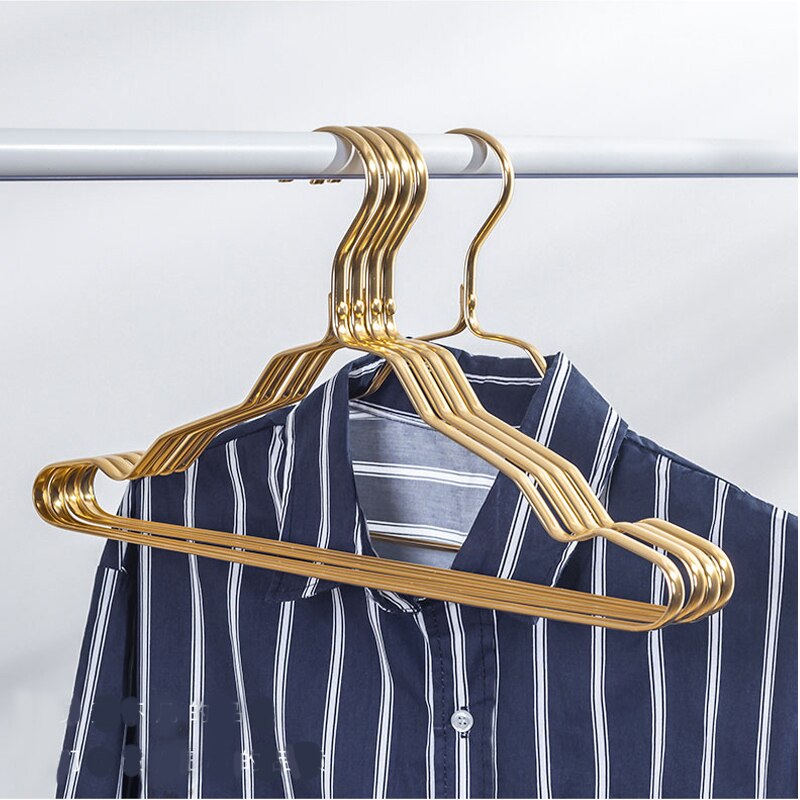 10pcs Metal Clothing Hangers Wardrobe Storage Rack Home Coat Pants Anti-slip Drying Hangers Adult/Child Clothes Rack Organizer - Provence Home Living Store