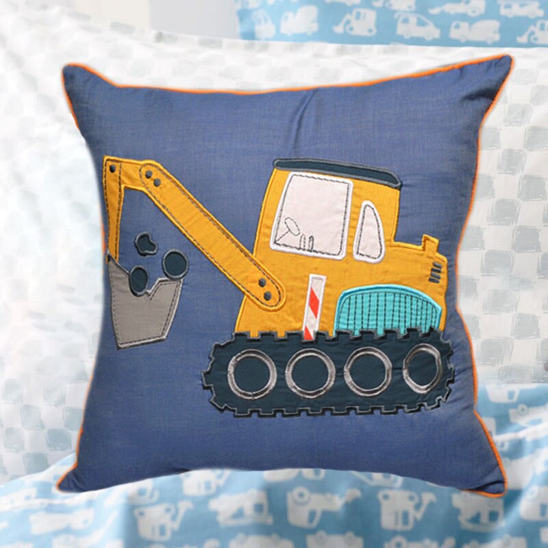 New Fire truck bedding&#39;s cushion quality Embroidery children car cushions cotton boy backrest pillow stereo stuffed bed pillows - Provence Home Living Store