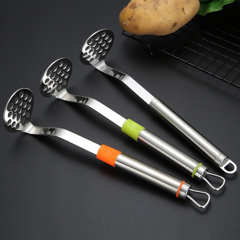 Stainless Steel Potato Masher Potatoes Pusher Mud Pressure Mud Machine Ricer Fruit Vegetable Tools Kitchen Gadgets Accessories - Provence Home Living Store