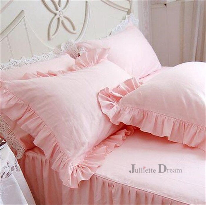 2pcs claasic pillowcase Elegant ruffle pillow sham brief wrinkle handmade pillowcase home bedding pillowcases princess bedroom - Provence Home Living Store