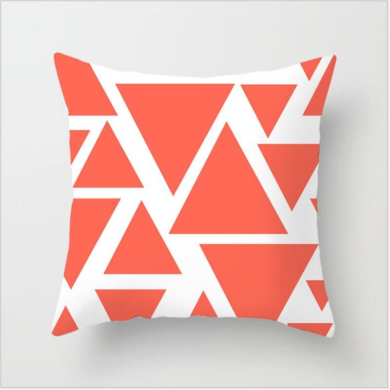 1pcs Coral Orange Cushion Cover Starfish Geometric Decorative Pillow Case Polyester Office Car Sofa Throw Pillowcases Home Decor - Provence Home Living Store