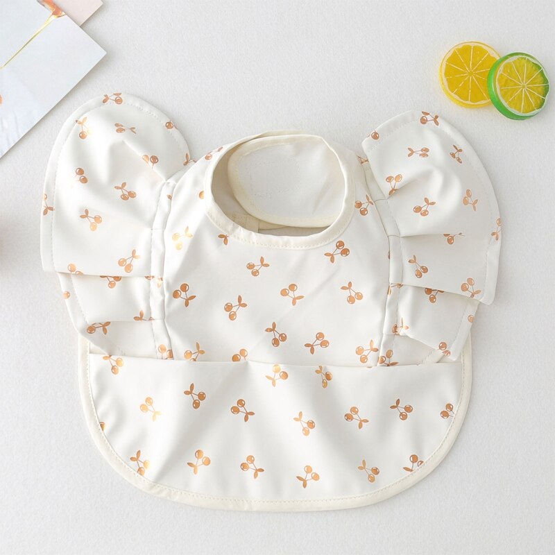 New Cartoon Bear Baby Bibs Waterproof Washable Newborn Boys Girls Feeding Apron Sleeveless Wings Art Smock for 0-3T Baby Stuff - Provence Home Living Store