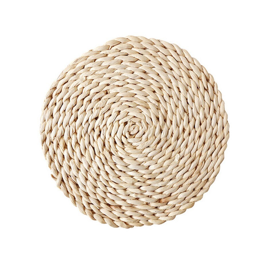 6pcs Natural Woven Corn Husk Placemat Straw Heat Insulation Table Mat Tea Mat Handmade Casserole Coaster Non-Slip Mat Cup Pat - Provence Home Living Store