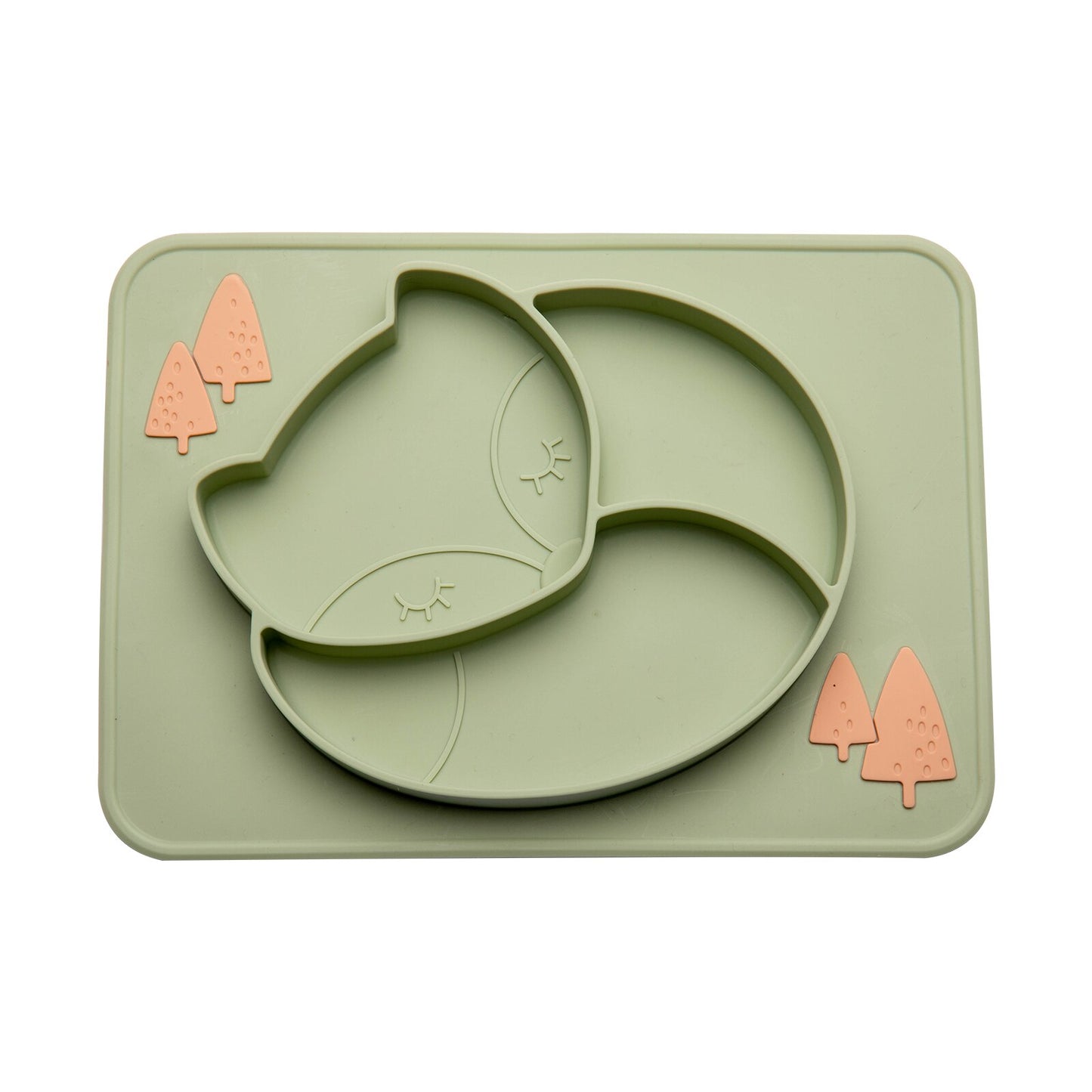 Baby Silicone Dinner Plate Children Bowl Cartoon Fox Silicone Children  Plate Food Grade Silicone Dinner Plate Baby Feeding - Provence Home Living Store