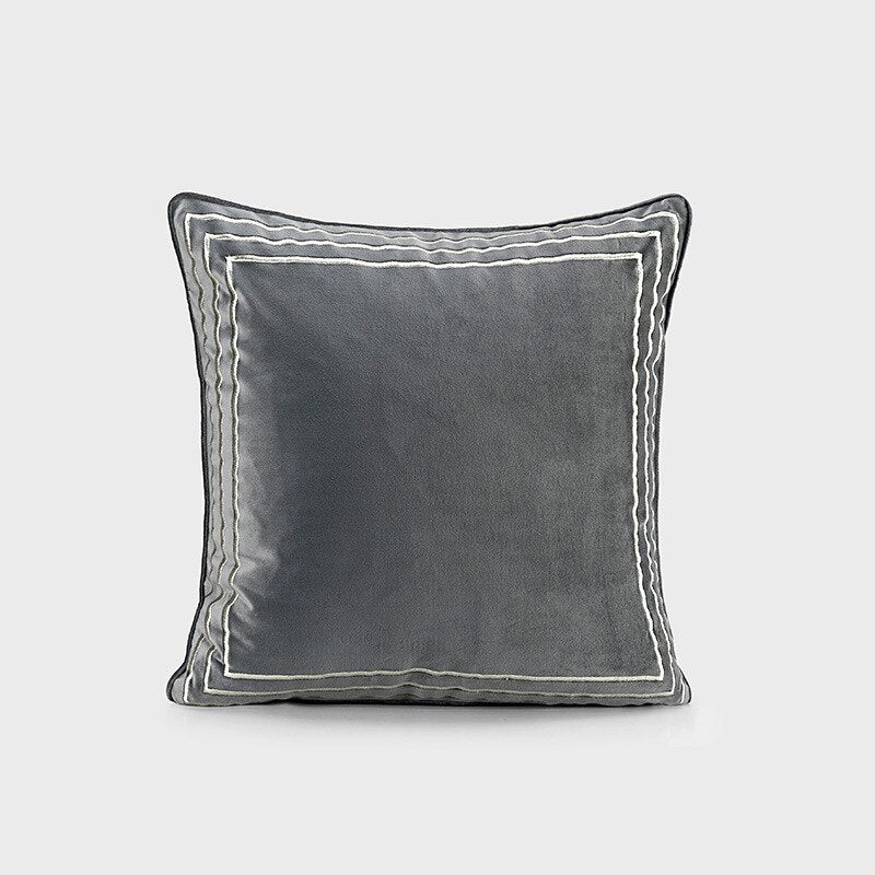 Living Room Luxurious Lint Throw Pillowcase, Cushion Cover Couch Accessories Fashion Home Decor Sofa All-match Pillow Euro Sham - Provence Home Living Store