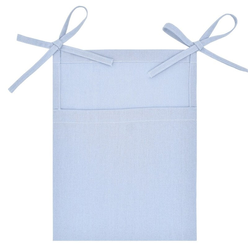 1pc Linen Baby Bed Hanging Storage Bag Newborn Crib Organizer Pocket Baby Bedside Diaper Bag Nappy Toys Bags for Kids Bedding - Provence Home Living Store