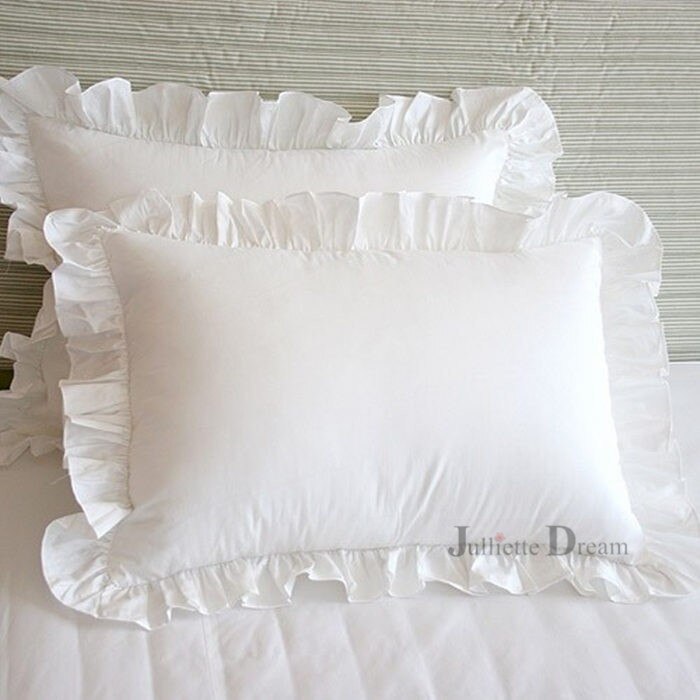 2pcs claasic pillowcase Elegant ruffle pillow sham brief wrinkle handmade pillowcase home bedding pillowcases princess bedroom - Provence Home Living Store