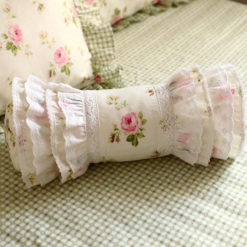 Top New floral lace cushion Roll design bed decorative bedding Cute throw pillows cushions cojines decorativos para sofa pillow - Provence Home Living Store