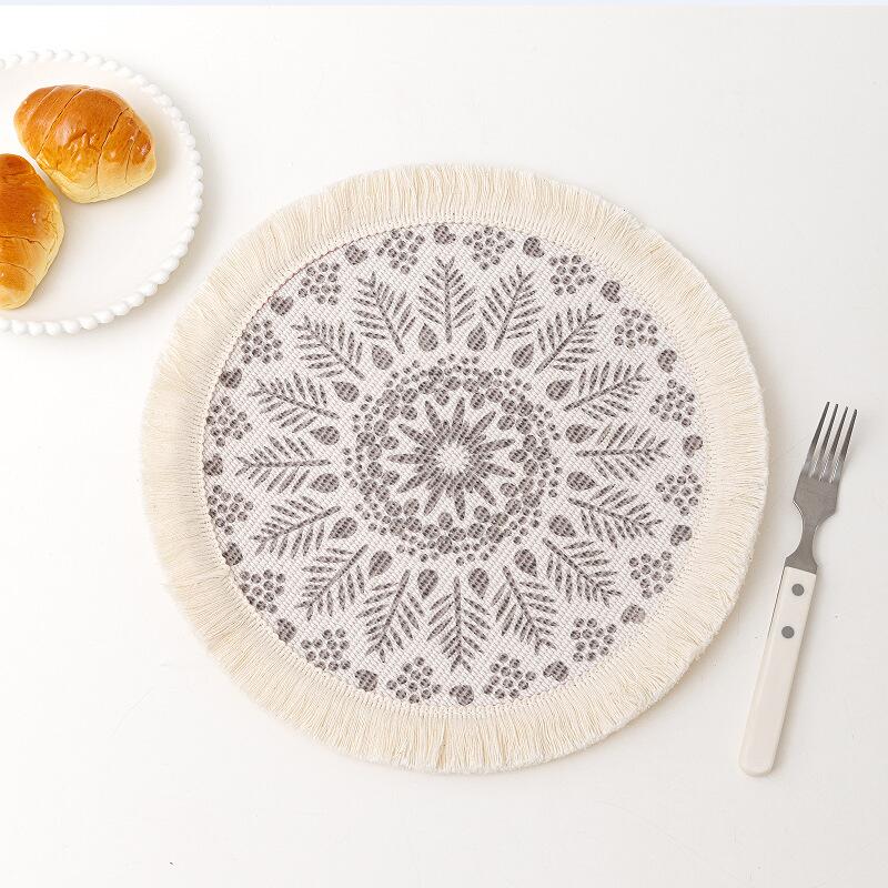 Bohemian Mandala Cotton Rope Woven Placemats Macrame Tassels Table Mats Insulation Pads Coffee Cup Coaster Farmhouse Decor Props - Provence Home Living Store