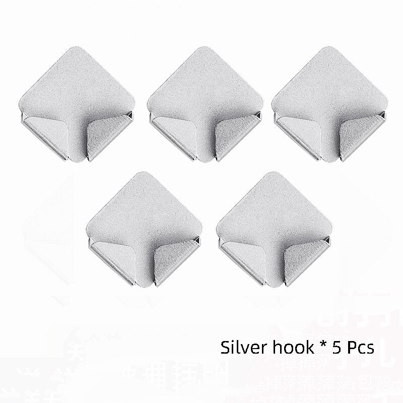 Wall Storage Aluminum Alloy Hook Plug Socket Holder Home Wire Plugs Adhesive Hanger Home Office Storage Racks Bathroom - Provence Home Living Store