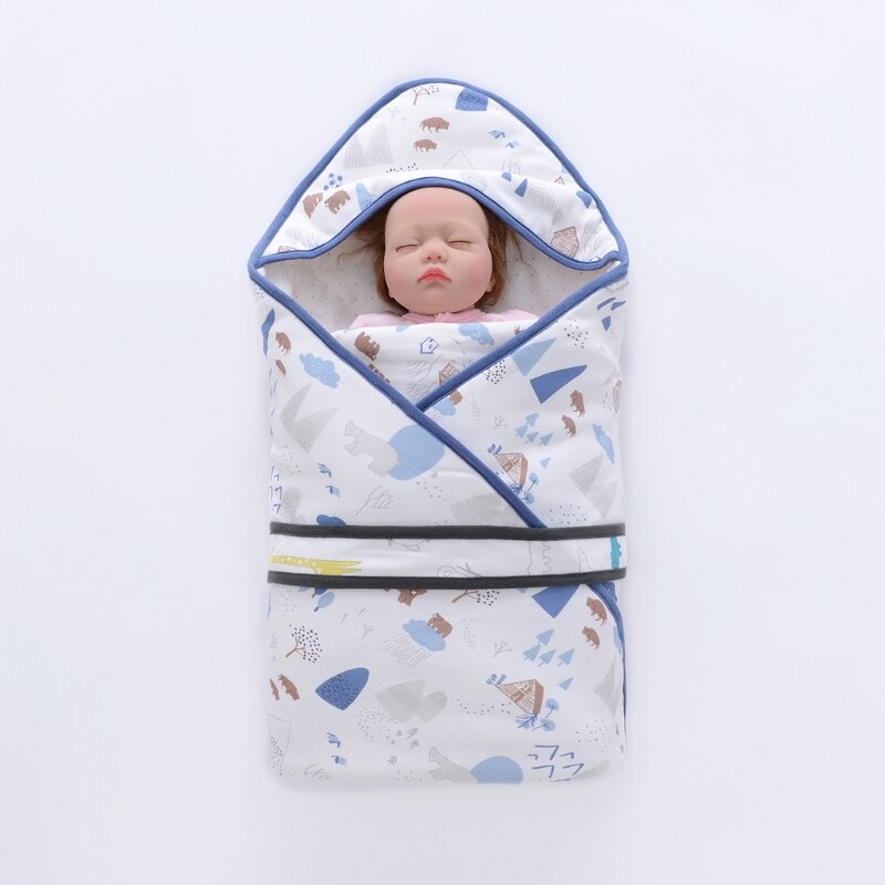 Autumn Winter Newborn Baby Envelope Sleeping Bag Soft Cotton Baby Receiving Blanket Swaddle Wrap for Infant Stroller Sleepsack - Provence Home Living Store