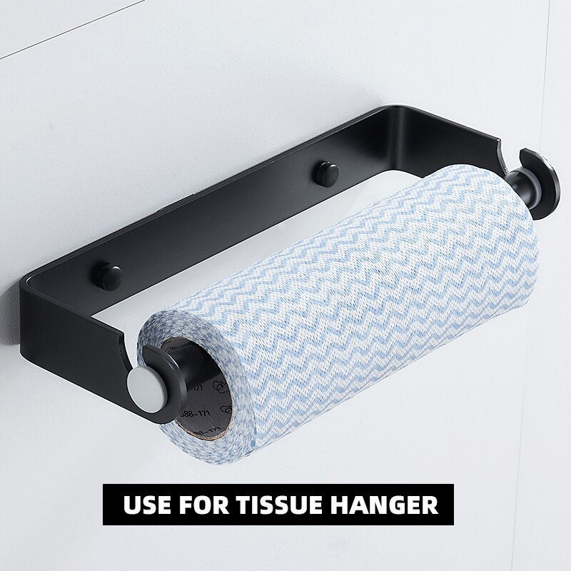 Kitchen Plastic Wrap Rack Wall Mounted Toilet Roll Paper Holder Towel Shelf Rack Bathroom Tissue Hanger  Kitchen Storage Hanger - Provence Home Living Store