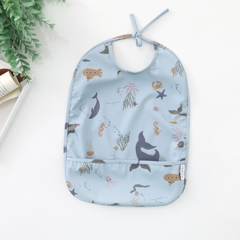 Cartoon Waterproof Baby Bibs BPA-Free Baby Starter Feeding Burp Cloths Infant Feeding Apron Smock for Newborn Dinner Lunch Bib - Provence Home Living Store