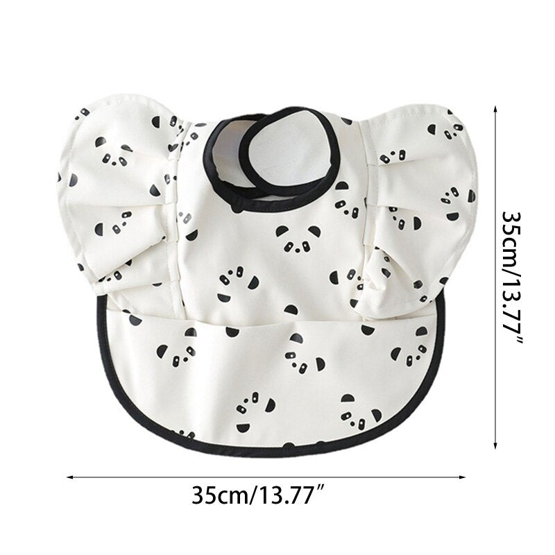 New Cartoon Bear Baby Bibs Waterproof Washable Newborn Boys Girls Feeding Apron Sleeveless Wings Art Smock for 0-3T Baby Stuff - Provence Home Living Store