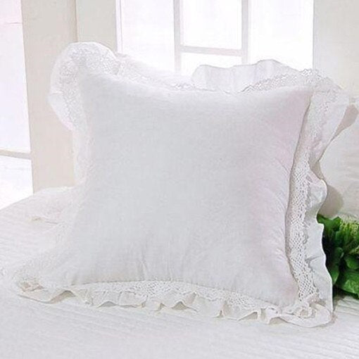 New pastoral Cushion cover European Lace ruffle pillow cover handmade bedding pillow pillowcase sofa cushion christmas pillow - Provence Home Living Store