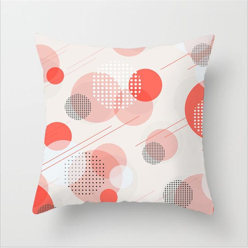 1pcs Coral Orange Cushion Cover Starfish Geometric Decorative Pillow Case Polyester Office Car Sofa Throw Pillowcases Home Decor - Provence Home Living Store