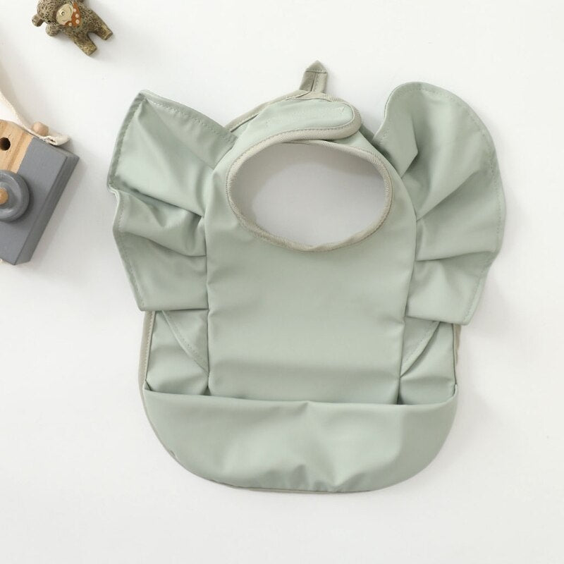 New Cartoon Bear Baby Bibs Waterproof Washable Newborn Boys Girls Feeding Apron Sleeveless Wings Art Smock for 0-3T Baby Stuff - Provence Home Living Store