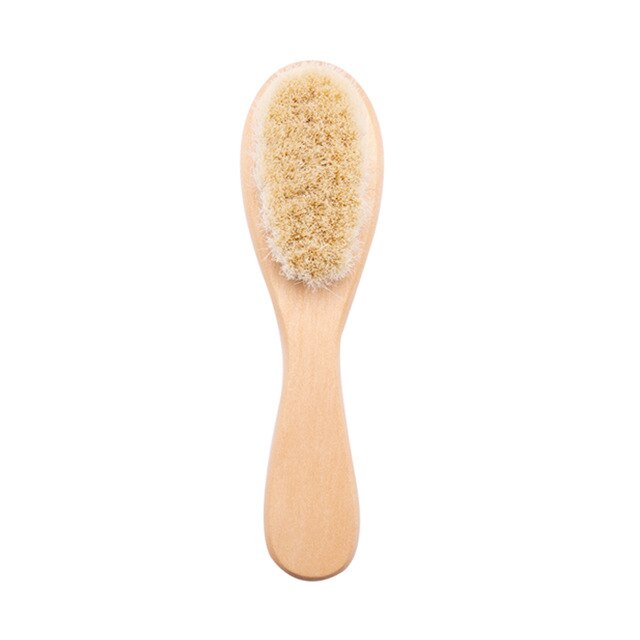 Baby Care Pure Natural Wool Baby BPA Free Wooden Brush Comb Brush Baby Hairbrush Newborn Hair Brush Infant Comb Head Massager - Provence Home Living Store