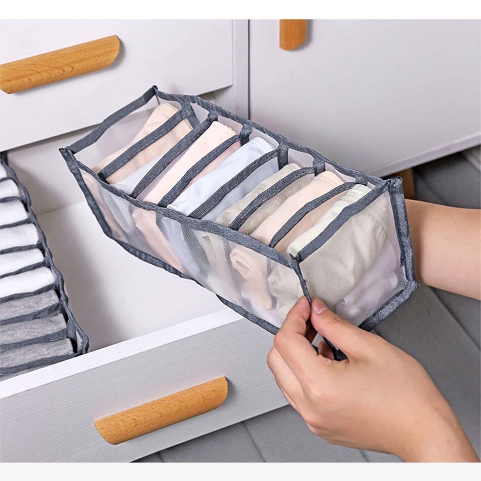 3PCS/Set Underwear Storage Mesh Bag Foldable Separated Box Closet Organizer Drawer Divider Bras Lingerie Panties Socks Home Use - Provence Home Living Store