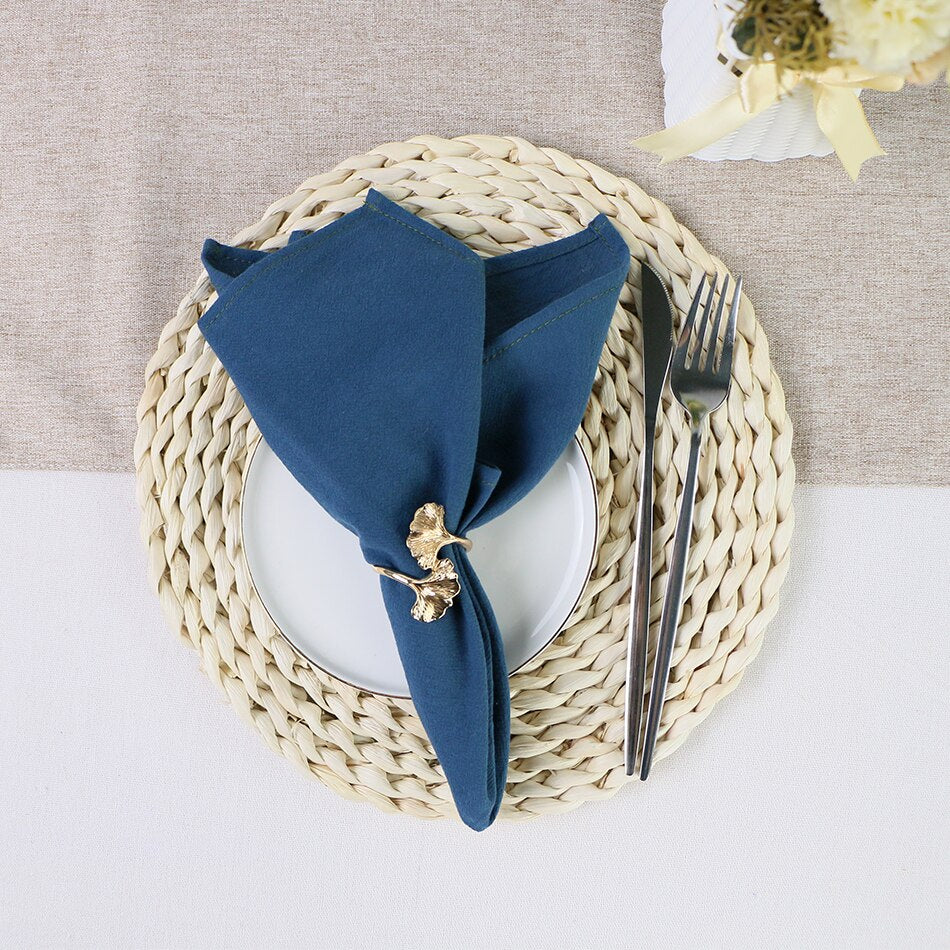 6PCS Cotton Dinner Napkins,Dinning Table Washable Reusable Tableware Cloth Placemats,Kitchen Soft Skin-Friendly Tea Towel - Provence Home Living Store