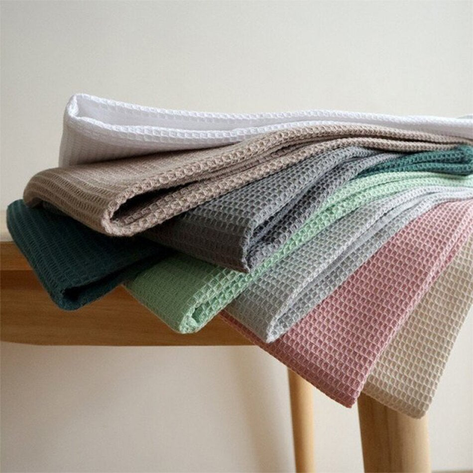 4 Pieces Waffle Weave Cotton Kitchen Towel,45x65cm Large Dinner Plate Hand Towel,Cloth Napkins,Ultra Soft Absorbent Dish Rags - Provence Home Living Store