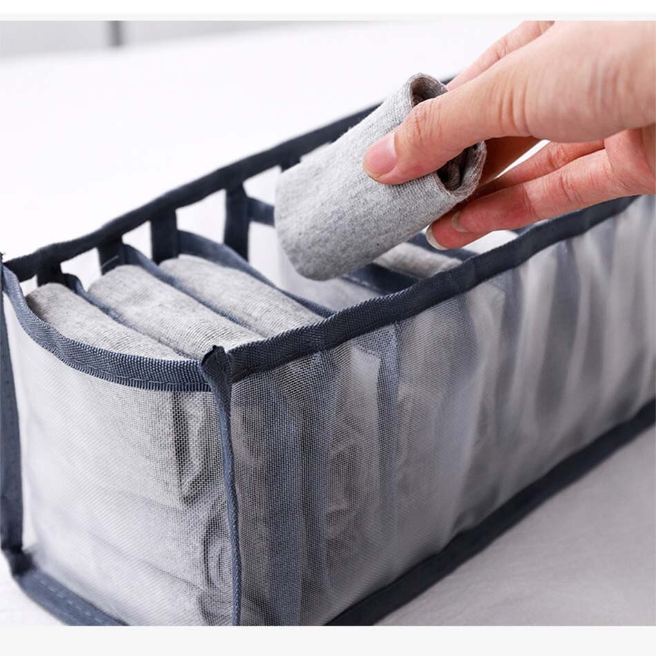 3PCS/Set Underwear Storage Mesh Bag Foldable Separated Box Closet Organizer Drawer Divider Bras Lingerie Panties Socks Home Use - Provence Home Living Store