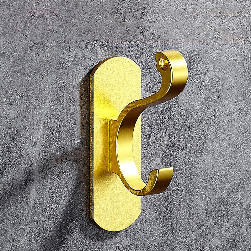 Punch Free Colorful Hooks Clothes Hanger Space Aluminum Rustproof Towel Hook Coat Hanger Key Rack Bathroom Accessories - Provence Home Living Store