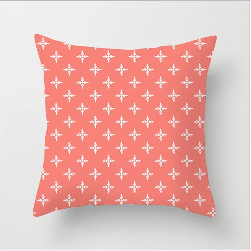 1pcs Coral Orange Cushion Cover Starfish Geometric Decorative Pillow Case Polyester Office Car Sofa Throw Pillowcases Home Decor - Provence Home Living Store