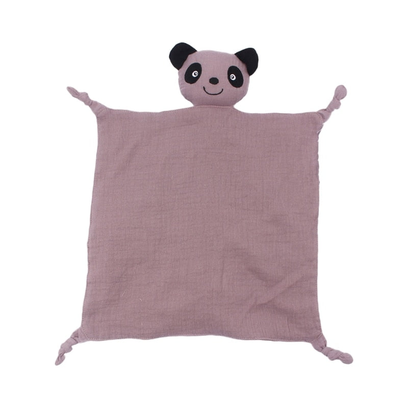 Soft Cotton Muslin Baby Bib Stuffed Rabbit Doll Newborn Appease Towel Security Blanket Baby Sleeping Cuddling Towel Facecloth - Provence Home Living Store