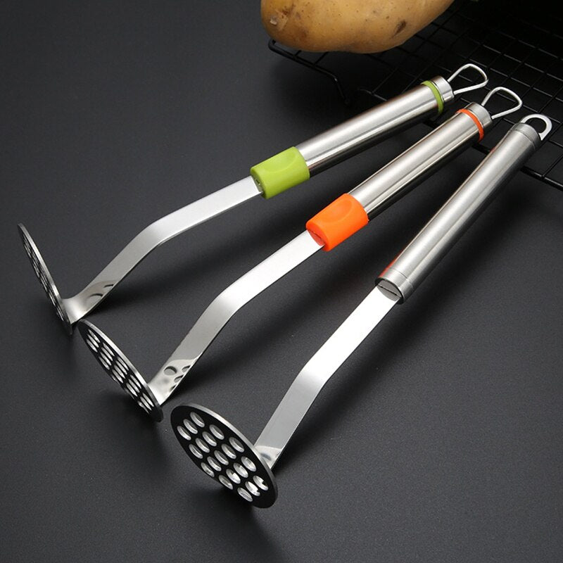 Stainless Steel Potato Masher Potatoes Pusher Mud Pressure Mud Machine Ricer Fruit Vegetable Tools Kitchen Gadgets Accessories - Provence Home Living Store