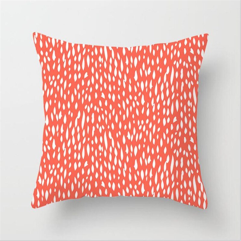 1pcs Coral Orange Cushion Cover Starfish Geometric Decorative Pillow Case Polyester Office Car Sofa Throw Pillowcases Home Decor - Provence Home Living Store