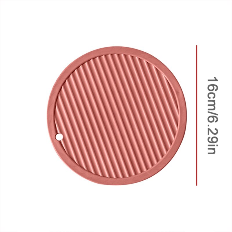 Round Silicone Placemat Heat Resistant Drink Cup Coasters Insulation Non-slip Pot Holder Thicken Table Mat Kitchen Accessories - Provence Home Living Store