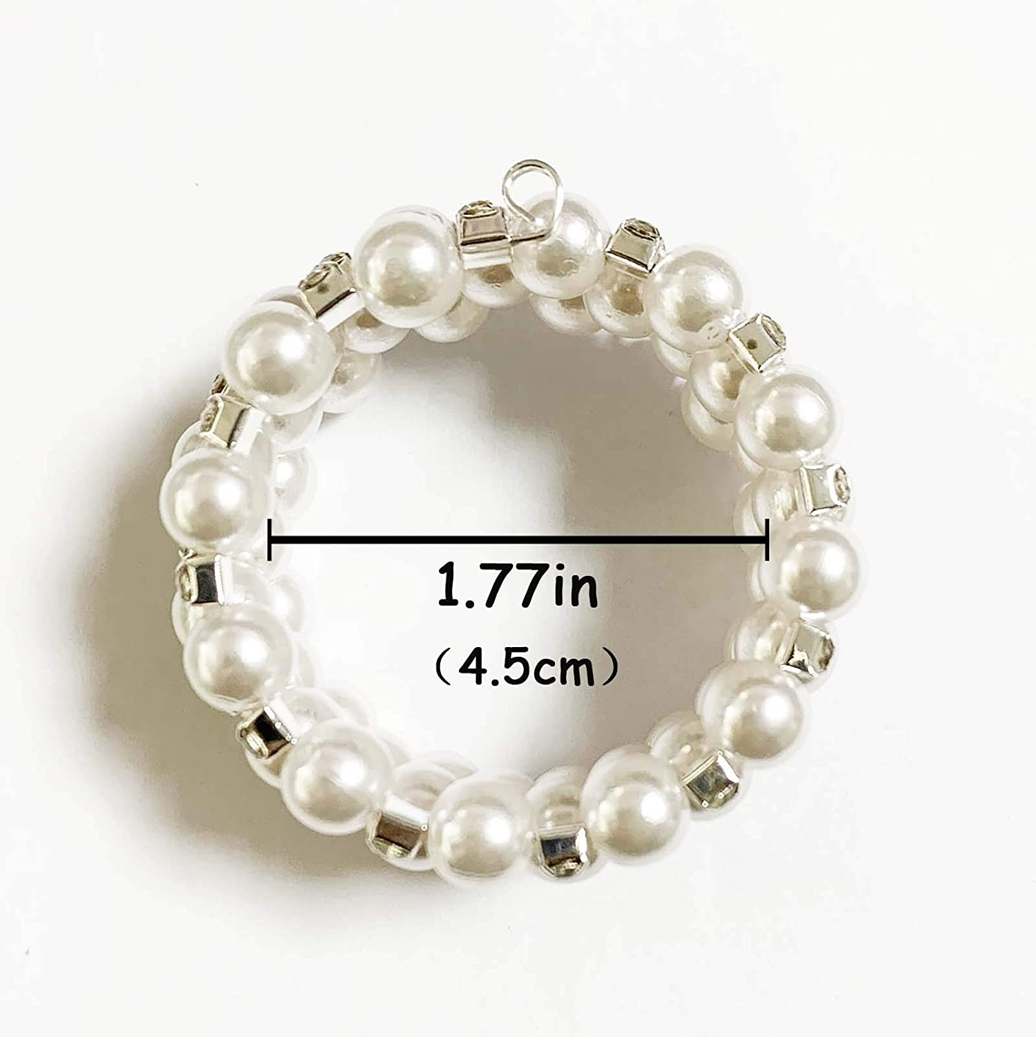 6PCS Pearl Napkin Buckles,Delicate Handmade Wide Round Napkin Holder Rings,for Dinner Parties Wedding Dining Table Setting Decor - Provence Home Living Store