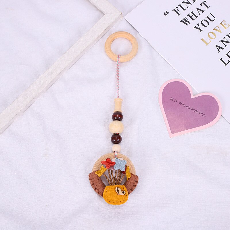 Nordic Style Baby Gym Play Frame Wooden Infant Nursery Sensory Ring-Pull Toy Teething Nursing Rattle Toys Gifts Infant Room Deco - Provence Home Living Store