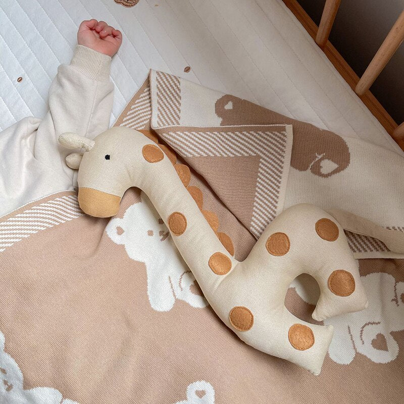 INS Stuffed White Goose、Rooster、Giraffe Toy For Baby Kid Animal Baby Accompanying Doll Comfort Toy Children Gift Room Decoration - Provence Home Living Store