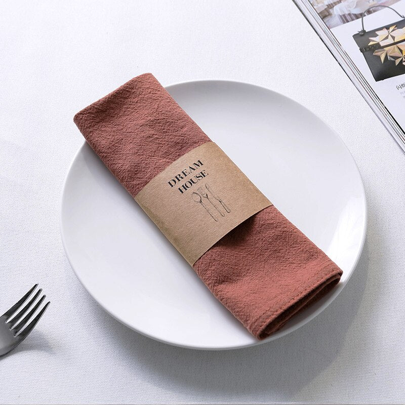 Set of 2 Eco-Friendly Ramie Cloth Placemats,Reusable Napkin,Kitchen Tableware Durable Flax Dinner Mat,Wedding Dining Table Decor - Provence Home Living Store