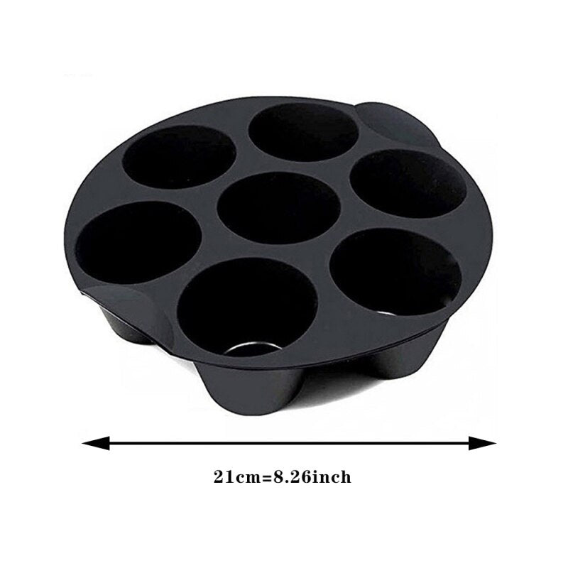 Air Fryer Silicone Cupcake Mold Non-Stick Muffin Cake Mould Baking Pan Tray Kitchen Bakeware For 3.5-5.8L Air Fryer Accessories - Provence Home Living Store