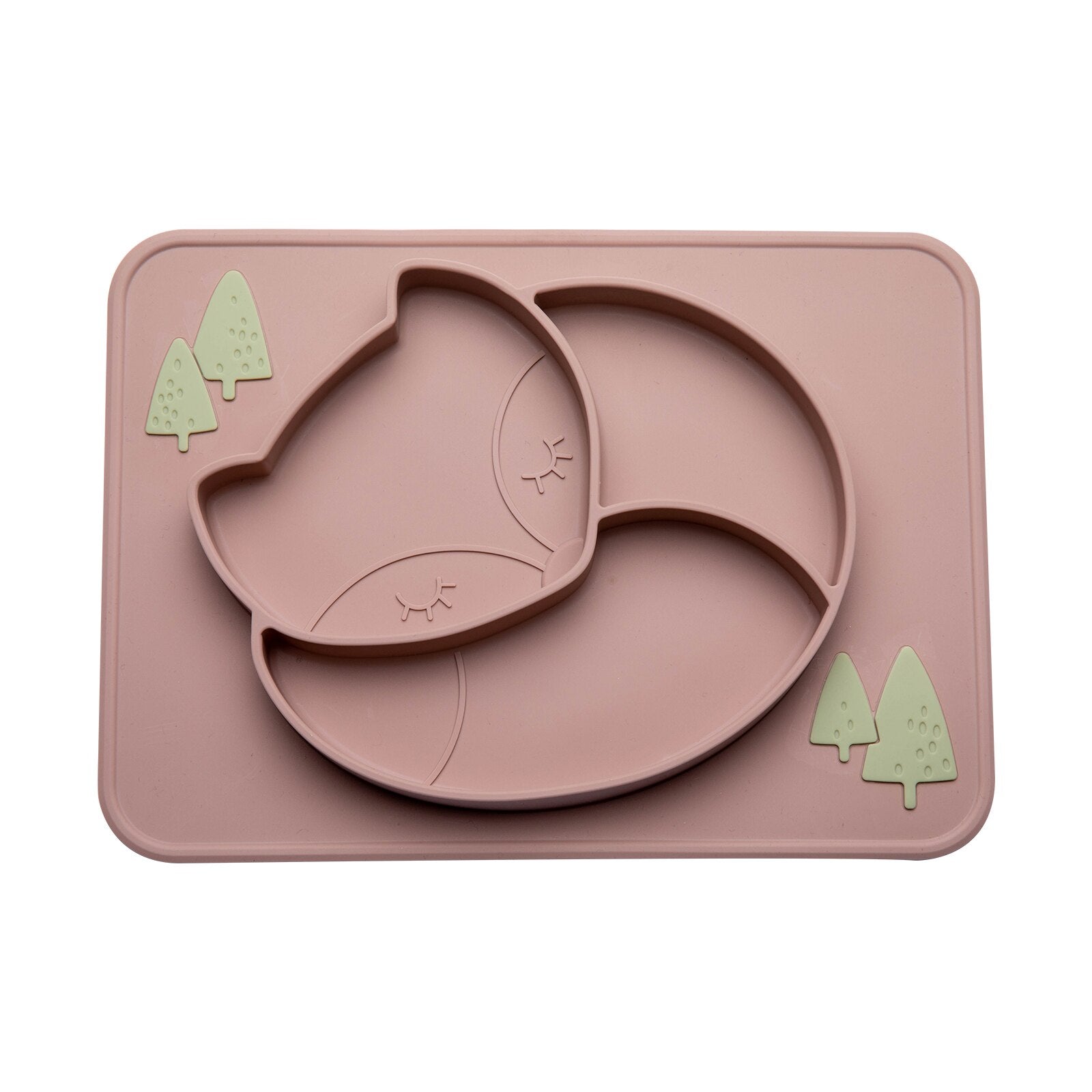 Baby Silicone Dinner Plate Children Bowl Cartoon Fox Silicone Children  Plate Food Grade Silicone Dinner Plate Baby Feeding - Provence Home Living Store