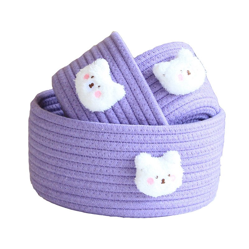 Cartoon Animals Cotton Rope Storage Baskets Baby Dirty Clothes Laundry Basket Weaving Kids Toys Desktop Sundries Organizer Box - Provence Home Living Store