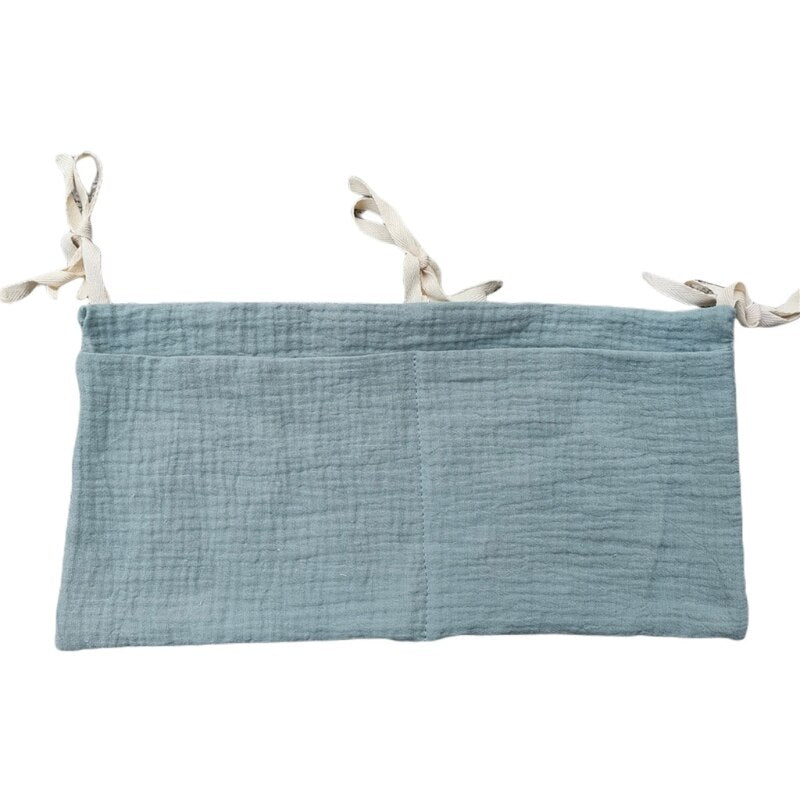 1pc Linen Baby Bed Hanging Storage Bag Newborn Crib Organizer Pocket Baby Bedside Diaper Bag Nappy Toys Bags for Kids Bedding - Provence Home Living Store