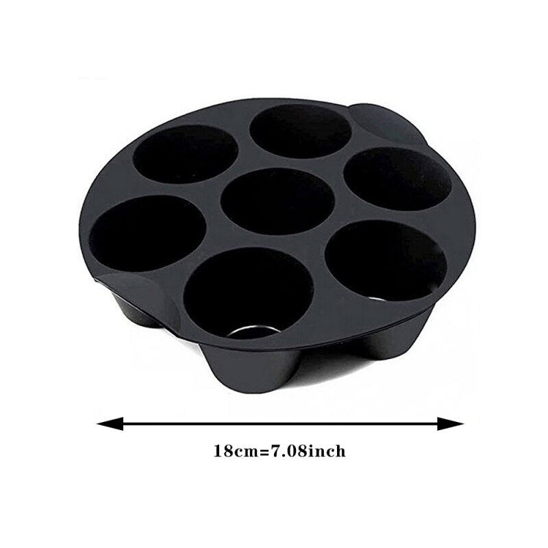 Air Fryer Silicone Cupcake Mold Non-Stick Muffin Cake Mould Baking Pan Tray Kitchen Bakeware For 3.5-5.8L Air Fryer Accessories - Provence Home Living Store